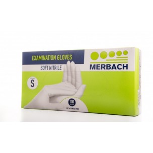 Handschoen Merbach soft nitril wit - 100 st - Extra Small